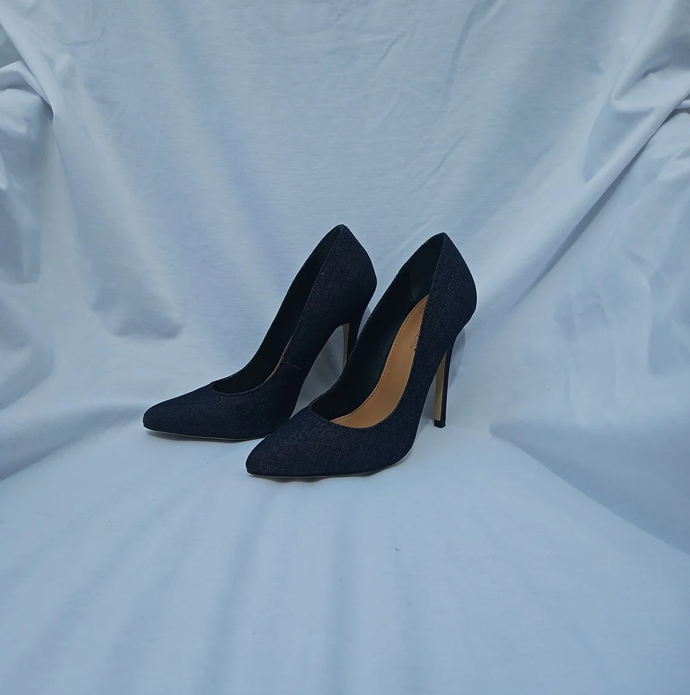 Shoe Dazzle Navy Pointed-Toe Stiletto Pumps